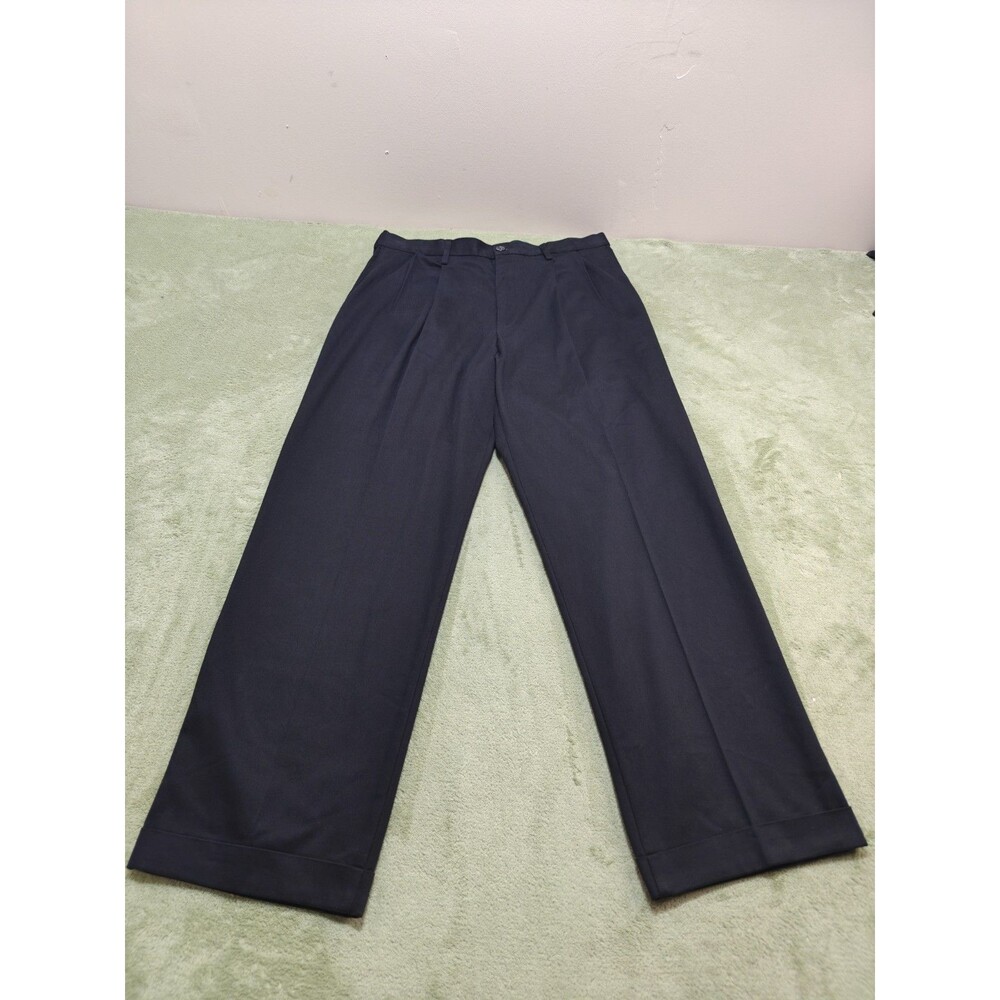 NWT Dockers Mens 34x32 Relaxed Fit Pleated Comfort Khaki Pants Black Cuffed